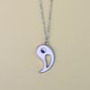 Venta caliente transfronteriza Europea y Americana AliExpress celebridad de Internet colgante de pez taiji yin yang para pareja novias collar de acero inoxidable