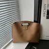 2025 Maleta Feminina de Grande Capacidade Cor Sólida Moda Outono e Inverno Conjunto Retro de Duas Peças Bolsa para Trabalho e Deslocamento