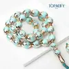 Pulsera de cuentas de oración de Arabia Saudita de 12*14 mm, pulsera con baño de estrellas y luna, pulsera de cuentas Zan, pulsera de Oriente Medio, accesorio para la mano