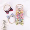 Faixa de Cabelo Floral com Laço Estilo Retrô Europeia e Americana Pequena Fresca e Simples Faixa de Cabelo Infantil Headband Fabricante Transfronteiriço