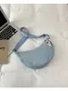 Bolsa pequena casual simples transfronteiriça para mulheres, nova bolsa de ombro leve de design nicho estilo bolinho, bolsa de lona para ombro e transversal para o dia a dia