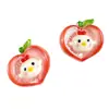 Lindo Parche de Frutas y Animales de Hielo Transparente Patchwork Uva Durazno Accesorios de Pegatinas de Resina para Charms de Zapatos Crocs DIY