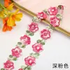 Encaje de Bordado Colorido Soluble en Agua de 2 cm de Ancho con Flores de Color Degradado para Ropa, Accesorios de Cheongsam, Materiales de Bricolaje y Accesorios de Manualidades