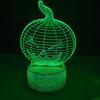 Luz Nocturna 3D de Halloween Visión Estéreo Colorida Control Remoto USB Enchufe Lámpara de Mesa Acrílica Lámpara de Ambiente de Calavera