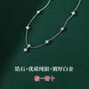 Colar de Prata Esterlina 925 Feminino 2023 Nova Moda Verão Nicho Entrada Luxo Colar de Flores de Quatro Folhas Doce Pingente Cadeia de Clavícula