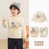Roupas Infantis Kaka Panda Moletom com Gola Redonda e Pelúcia Interna para Meninos Roupas de Inverno Infantis Tops para Meninas Roupas de Outono e Inverno para Bebês
