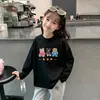 Camiseta Infantil de Algodão Puro Manga Longa Estilosa Desenho Bebê Ins Camada Base 2026 Nova Outono Meninas Primavera/Outono Top