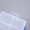Caja Organizadora de Plástico Transparente Desmontable de 8 Compartimentos con Hebilla Doble Caja de PP para Joyería Tarjetas Herramientas de Ferretería Pastillas Caja Organizadora