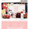 Layout de Engajamento Tema Cachorro de Linha Cena Decorativa Fundo de Parede Personalizado Placa de KT Balão de Proposta Painel de Fundo Chinês