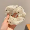 Goma para el pelo de cuadros morados estilo Zhang Lusi para mujer, Goma para el pelo de alta gama estilo coreano, Accesorio para el pelo grande