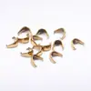 Cierre ovalado de acero inoxidable 304, cierre de colgante de oro de 18K electrochapado al vacío, accesorios para joyería DIY al por mayor