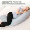 Almohada de Espuma Viscoelástica de Rebote Lento para Embarazo, Almohada para Dormir de Lado, Almohada para Dormir de Lado con Soporte Lumbar, Almohada de Soporte para el Vientre, Ayuda para Dormir en el Embarazo, Almohada para Abrazar las Piernas