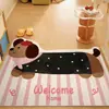 Alfombra de Entrada de Bucle de Seda Linda Alfombrilla Antideslizante y Resistente a Manchas Alfombrilla para Pies Puerta de Entrada Alfombra de Dibujos Animados Se Puede Cortar y Envío Gratis