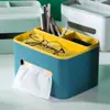 Caja de Pañuelos para Uso Doméstico en Sala de Estar, Mesa de Centro, Comedor, Creativa, Simple, Multifuncional, Almacenamiento de Control Remoto, Tipo Extraíble