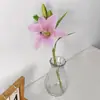 Flor de Lirio Simulada Flor de Lirio Individual Flor de Seda Boda Decoración del Hogar Flor Artificial Arreglo de Flores Artificiales en Maceta