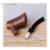 Fabricante de Madera Venta al por Mayor Pipa de Madera Pipa de Madera Hecha a Mano Mango Curvado Boquilla Acrílica Porta Cigarrillo Pipa de Palo de Rosa Transfronteriza
