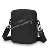 Bolsa de ombro masculina simples e casual, bolsa portátil para celular para viagens ao ar livre, bolsa transversal versátil leve de couro PU