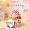 Decoración de Pastel Día de la Madre Feliz Estilo Ins Transfronterizo Mamá Súper Espejo Acrílico Grabado Láser Pieza Redonda