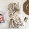 Bufanda retro de punto trenzado estilo coreano para mujer, hilo suave y grueso, simple y versátil, cálida para otoño e invierno