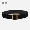 Cinturón de Cuero Genuino Simple Celebrado en Internet para Mujer Hebilla en Forma de D de Aleación Mate Cinturón Decorativo Versátil para Jeans Vestido para Mujer