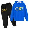 Conjunto de sudadera para niños transfronterizo, patrón popular europeo y americano, sudadera con capucha + pantalones de chándal, talla 7, diseño estampado, nuevo modelo 2026