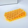 Bandeja de Gelo de Silicone em Formato de Colmeia com Tampa, Fácil de Desenformar, Caixa de Gelo em Formato de Diamante Congelamento Rápido, Bandeja de Gelo de Grau Alimentício