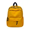 Mochila feminina simples e versátil com letras, grande capacidade, cor sólida, adequada para estudantes de campus e faculdade, mochila para o dia a dia