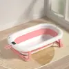 Bañera para Bebé con Sensor de Temperatura para Uso en Casa, Plegable y Adecuada para Sentarse y Acostarse, Tina de Baño Infantil Ampliada y Engrosada, Tina para Remojar Bebés