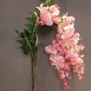 Flor de Simulación Pudín de Tofu Flor Falsa Boda Escena de Salón de Bodas Decoración Decoración de Techo Flores de Glicinia de Simulación Enredadera Venta al por Mayor