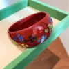 Pulsera Geométrica de Acrílico de Resina Brazalete Estilo Vintage Retro para Mujer Nicho Sentido de Diseño Único Joyería para la Mano