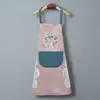 Delantal de Cocina con Conejo Floral, Colgante de Cuello, Impermeable, a Prueba de Aceite, Limpieza con Paño, Delantal de Alta Calidad para Mujer, Venta al por Mayor desde Fabricante, con Estampado