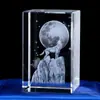 Esculturas de Cristal Transfronterizas Imágenes Regalos Personalizados 3D Novio y Novia Familia San Valentín Aniversario Regalos