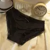 Pantaletas triangulares sin costuras de seda helada para niñas con ribete de encaje, transpirables y cómodas, de cintura media, estilo puro y seductor