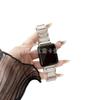 Correa de acero inoxidable con hebilla plegable de metal y tres cuentas de borde brillante para Apple iwatch 8/7/SE de 22 mm.