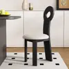 Cadeira de Jantar Vintage em Madeira Maciça Estilo Francês, Cadeira com Encosto de Designer Meio do Século, Cadeira para Toucador de Quarto Estilo Wabi-Sabi, Cadeira Chave