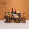 Decoraciones de Botellas de Licor Vacías, Atrezo Creativo de Botellas de Vino Tinto para Fotos, Artículos de Exhibición de Lujo Ligero para Vinotecas