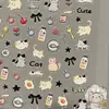 Câmera Instax Adesivos DIY Cão Gato Pet Adesivos 3D Relevo para Unhas Adesivos Fofos CCD para Nail Art