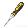 Herramienta Potente Destornillador de Matraca 16 en 1 con Puntas Planas, Phillips, Torx y Hexagonales para Uso Doméstico Dl260016