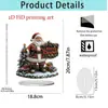 Ornamentos Criativos de Inverno Papai Noel 2D em Acrílico para Decoração de Casa e Presente - Produto Novo Transfronteiriço