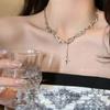 Branco Moonlight Pedra Zircon Colar Mulheres Verão Doce Cool Spice Girls Internet Celebrant Acessórios Nicho Design Sense Advanced Clavicle Chain Trendy