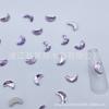 Accesorios Súper Brillantes para Uñas Paquete Mixto Rhinestones Irregulares de Fondo Plano Morado Claro Rhinestones para Uñas con Forma de Rombo Rhinestones de Cristal Aurora al por Mayor