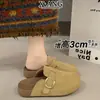 Couro Genuíno Estilo Vintage Solado Grosso Ultra Macio Sensação Acolchoada Sapatos Birkenstock Femininos Mocassins Slip-on Sem Calcanhar Mules de Bico Fechado