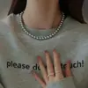Shijia Zhenduo Cadena de Suéter para Mujer Color Gris Perla de Cáñamo Accesorios Lujo Accesible Nicho Nuevo Estilo Caliente 2025