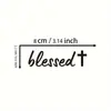 Adesivo de Vinil Impermeável Personalizado Casual Blessed+ para Carro, Adesivo Decorativo para Retrovisor, Comércio Exterior, Votos de Felicidade