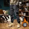 Pantalones Cargo Lavables Otoño Invierno Pantalones Casuales Retro Pantalones Largos Gruesos Cálidos Versátiles Modernos Resistentes al Desgaste Pantalones Jogger Cargo