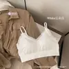 Nuevo color puro elegante encaje tirante espalda descubierta top tubo deportivo chaleco base sujetador tirante suave sexy para mujer