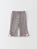 Pantalones Rayados de Verano para Niñas 2026, Leggings Finos Transpirables para Bebés, Pantalones Largos Casuales con Encaje de Pompones para Bebés