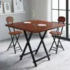 Mesa plegable para uso doméstico, mesa de comedor portátil simple, mesa cuadrada para apartamentos de alquiler, mesa de comedor minimalista de tamaño pequeño