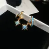 Elegância vintage! Brincos de franja em gota d'água com zircônia azul, brincos estilo corte francês, sensação de luxo leve e alta qualidade para mulheres