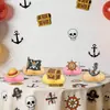 Bandeirola de letras para festa de aniversário com tema One Piece, bandeira espiral, topo de bolo e conjunto de decoração, best-seller internacional